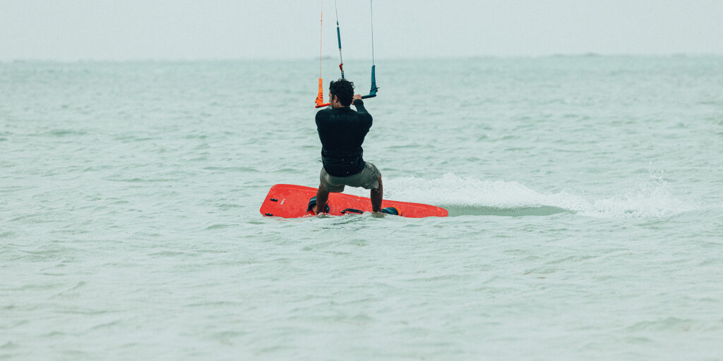 kitesurf débutant en navigation